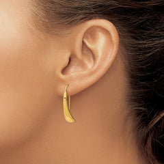 14k Polished Wire Hollow Earrings