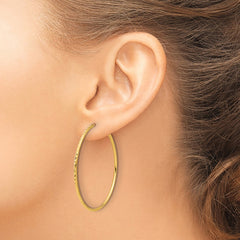 14k D/C 1.50mm Endless Hoop Earrings - 3