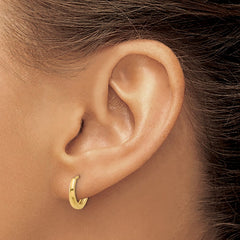 14K Polished Hinged Hoop Earrings - 7
