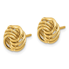 14K Polished Love Knot Post Earrings - 5