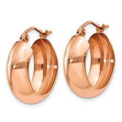 14k Rose Gold Hoop Earrings - 2