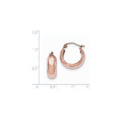 14k Rose Gold Hoop Earrings - 2