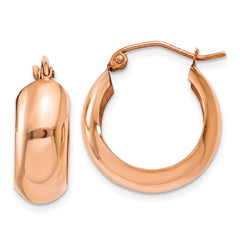 14k Rose Gold Hoop Earrings - 2