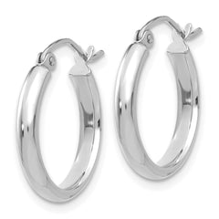 14k White Gold Hoop Earrings - 5