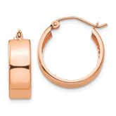 14k Rose Gold Polished Hoop Earrings
