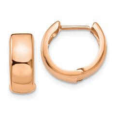 14K Rose Gold Hinged Hoop Earrings - 2