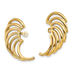 14k Polished Swirl Shaped Earring Jackets
