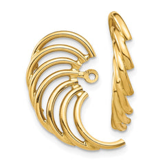 14k Polished Swirl Shaped Earring Jackets