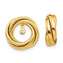 14k Polished Love Knot Earring Jackets - 3