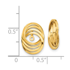 14k Polished Love Knot Earring Jackets - 5