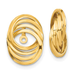 14k Polished Love Knot Earring Jackets - 5