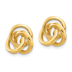 14k Polished Love Knot Earring Jackets - 6