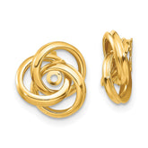 14k Polished Love Knot Earring Jackets - 6