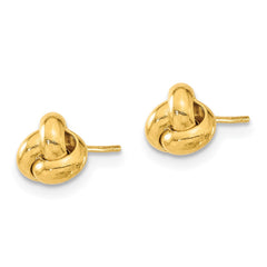 14k Gold Polished Love Knot Post Earrings - 2