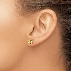 14K Polished Love Knot Post Earrings - 3