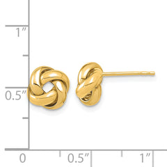14K Polished Love Knot Post Earrings - 2