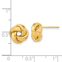 14k Polished Love Knot Post Earrings - 6