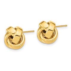 14k Polished Love Knot Post Earrings - 7
