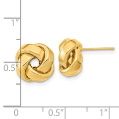 14k Polished Love Knot Post Earrings - 7