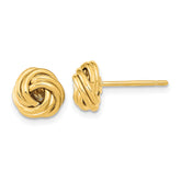 14k Polished Love Knot Post Earrings