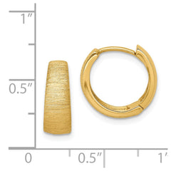 14K Textured Hoop Earrings