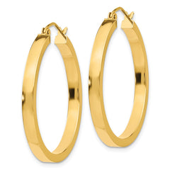 14k 2x3mm Square Tube Hoops - 3