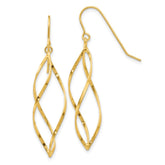 14K Twisted Dangle Earrings - 2