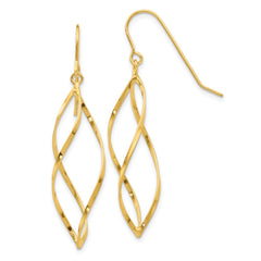 14K Twisted Dangle Earrings - 2