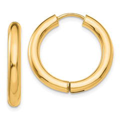 14k Polished Hinged Hoop Earrings - 2
