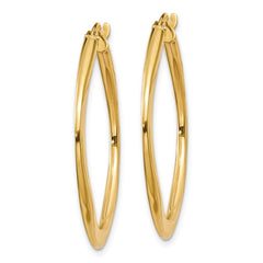 14k Tapered Square Hoop Earrings
