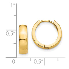 14k Round Hinged Hoop Earrings - 2