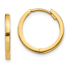 14k Round Hinged Hoop Earrings - 12