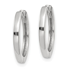 14k White Gold Round Hinged Earrings - 2