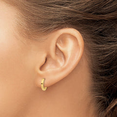 14k Round Hinged Hoop Earrings - 9