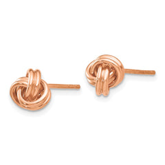 14k Rose Gold Polished Love Knot Post Earrings - 4