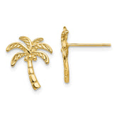14k Palm Tree Post Earrings - 2