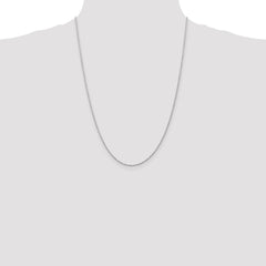 14K White Gold 24 inch 1.3mm Diamond-cut Machine Made Rope with Lobster Clasp Chain Chain