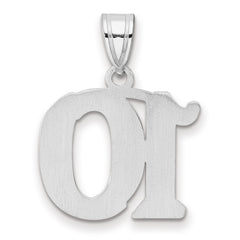 14kw Polished Etched Number 10 Pendant