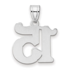 14kw Polished Etched Number 15 Pendant