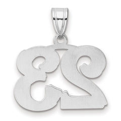 14kw Polished Etched Number 23 Pendant