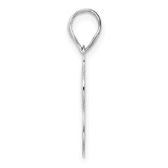 14kw Polished Etched Number 28 Pendant