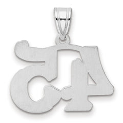 14kw Polished Etched Number 45 Pendant