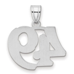 14kw Polished Etched Number 49 Pendant