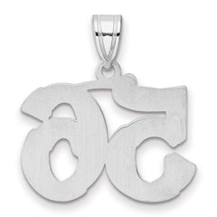 14kw Polished Etched Number 56 Pendant