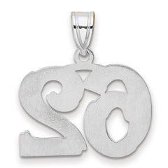 14kw Polished Etched Number 62 Pendant