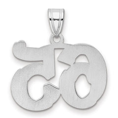 14kw Polished Etched Number 65 Pendant