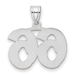 14kw Polished Etched Number 66 Pendant