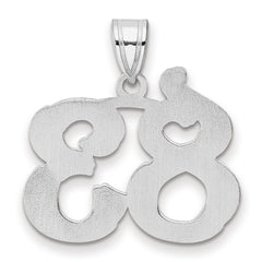 14kw Polished Etched Number 83 Pendant