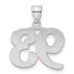 14kw Polished Etched Number 93 Pendant