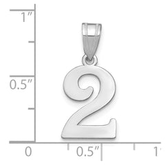 14kw Polished Number 2 Pendant - 2